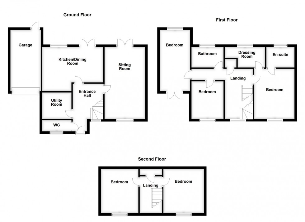 Floorplan for Kitchen Garden Court, Hitchin, Hertfordshire, SG5