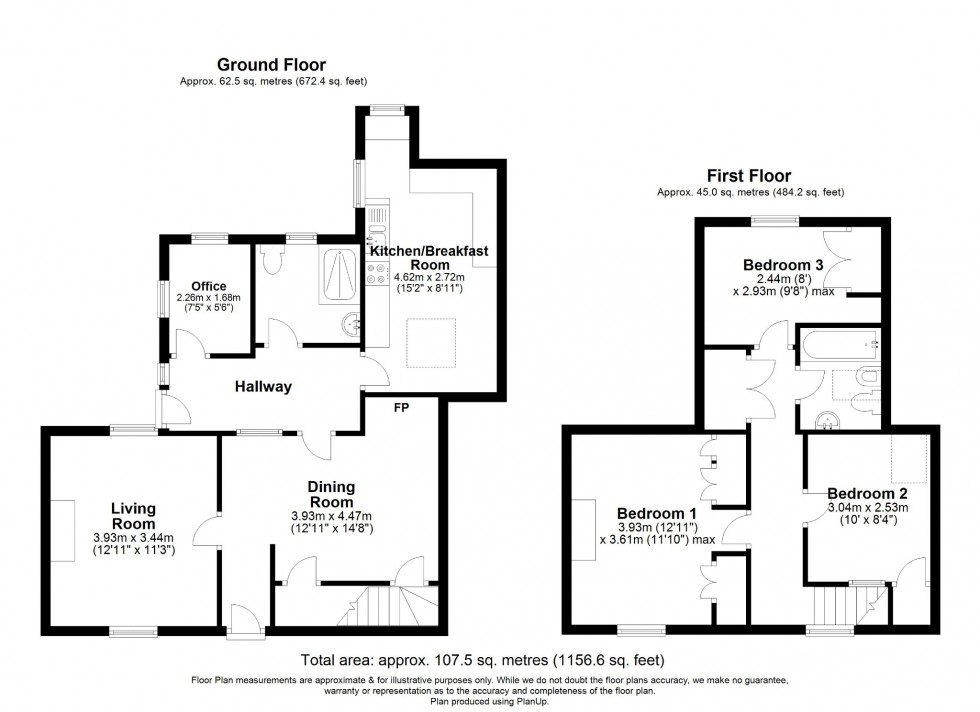 Floorplan for Maydencroft Lane, Gosmore, Hitchin, Hertfordshire, SG4
