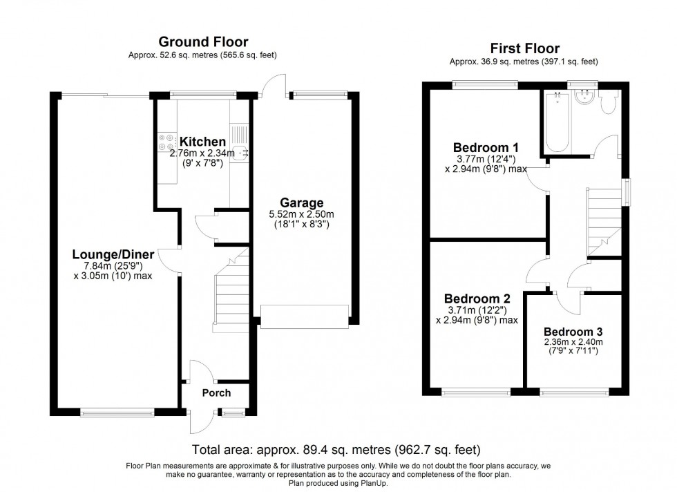 Floorplan for Folly Close, Hitchin, Hertfordshire, SG4