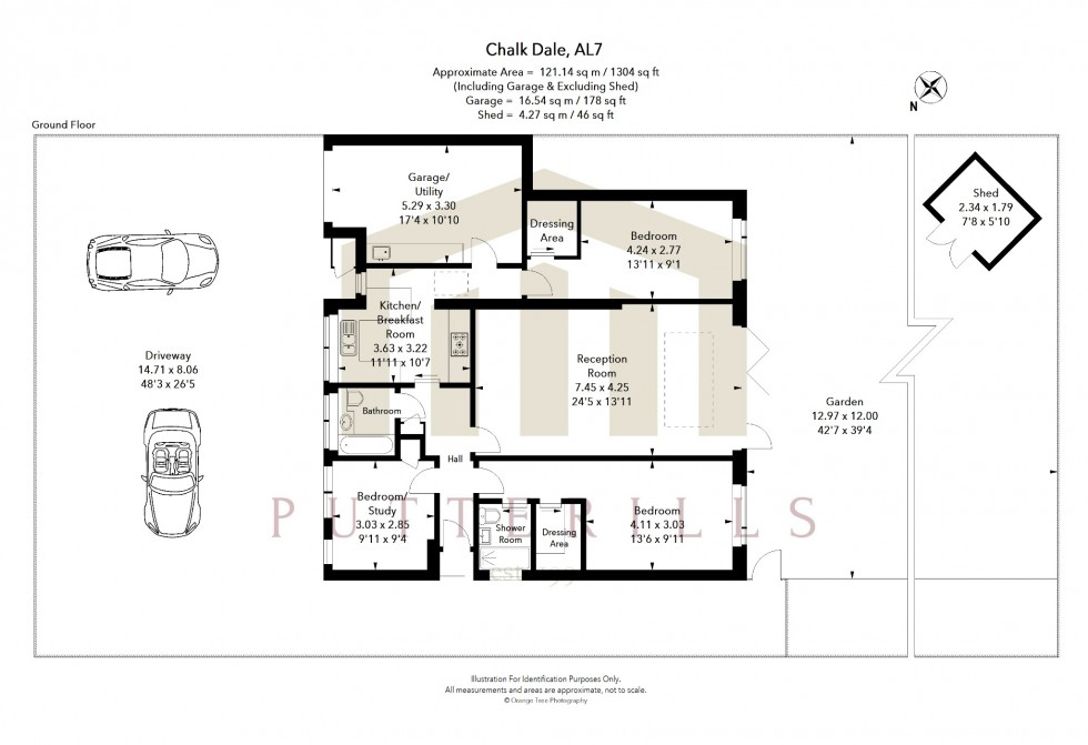 Floorplan for Chalk Dale, Welwyn Garden City, Hertfordshire, AL7