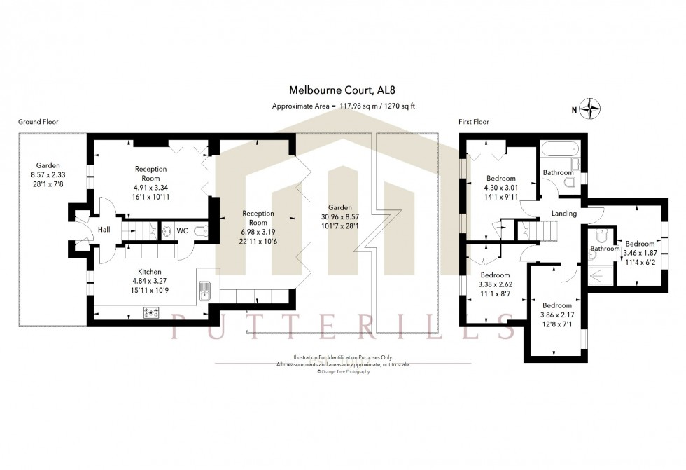Floorplan for Melbourne Court, Welwyn Garden City, Hertfordshire, AL8