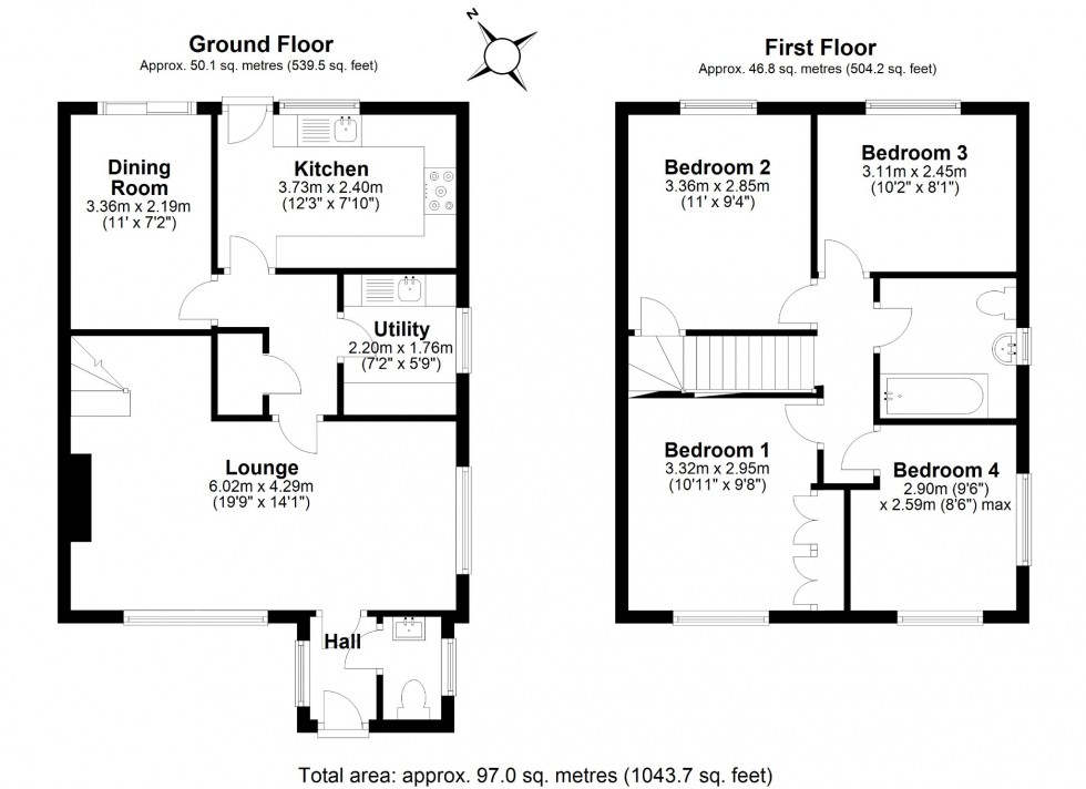 Floorplan for Sylvandale, Welwyn Garden City, Hertfordshire, AL7