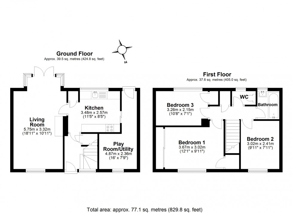 Floorplan for The Vineyard, Welwyn Garden City, Hertfordshire, AL8