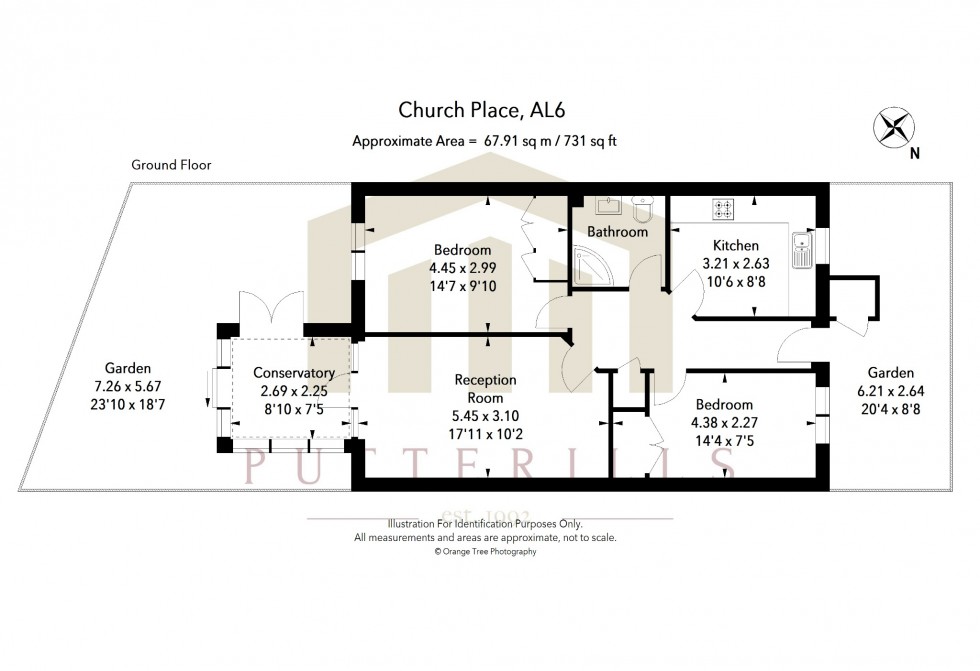 Floorplan for Church Place, Welwyn, Hertfordshire, AL6