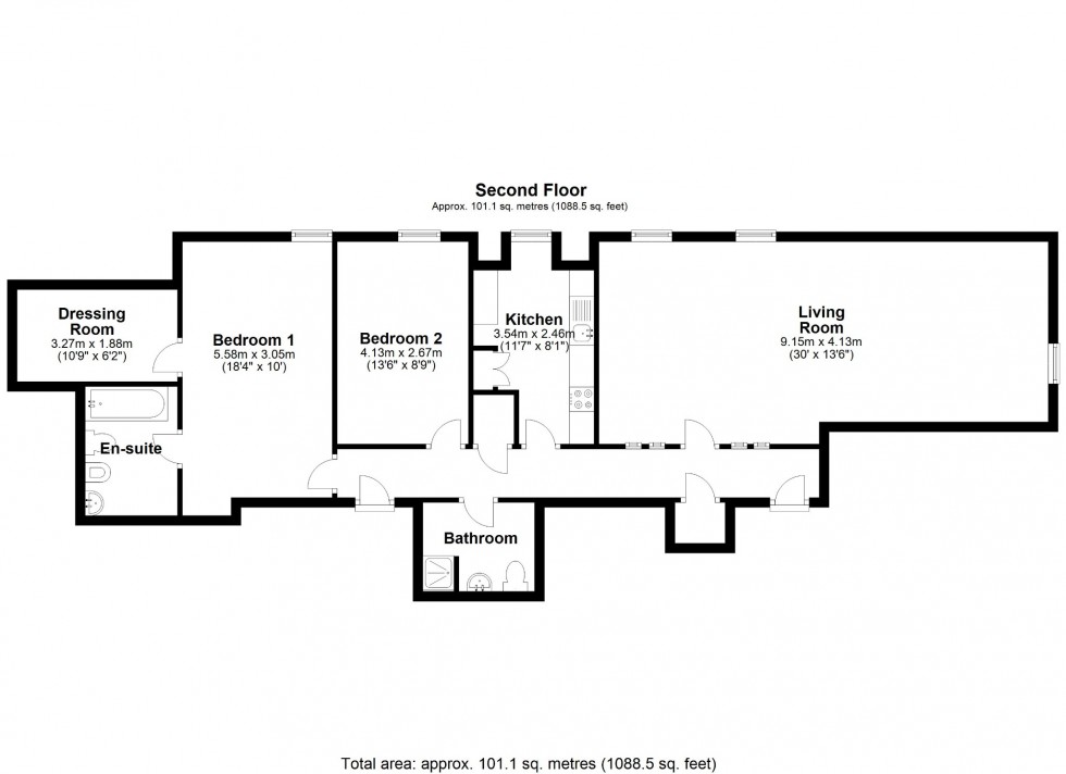 Floorplan for Asquith House, Guessens Road, Welwyn Garden City, Hertfordshire, AL8