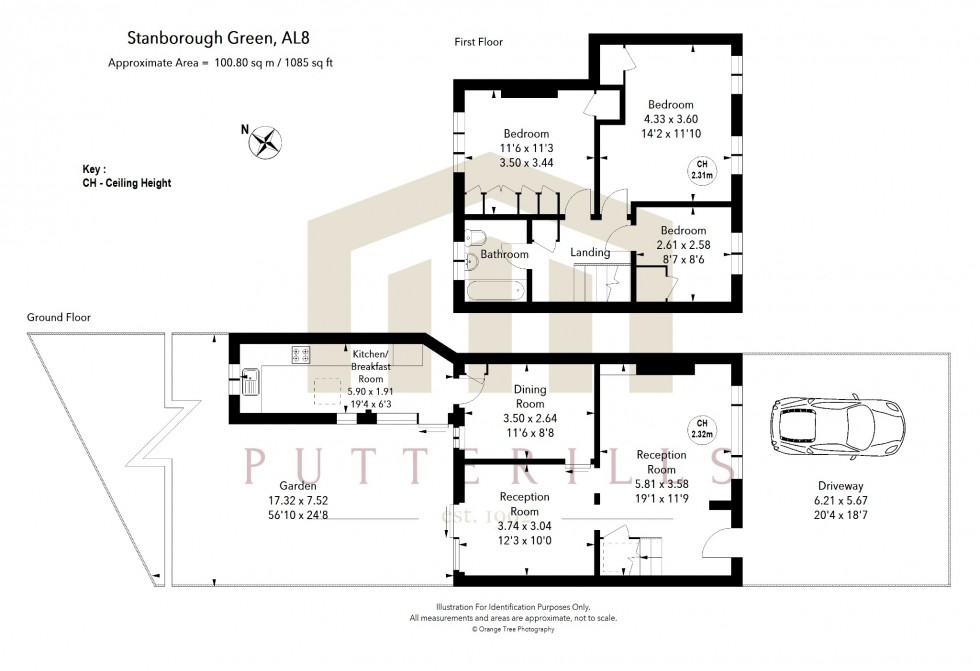 Floorplan for Stanborough Green, Welwyn Garden City, Hertfordshire, AL8