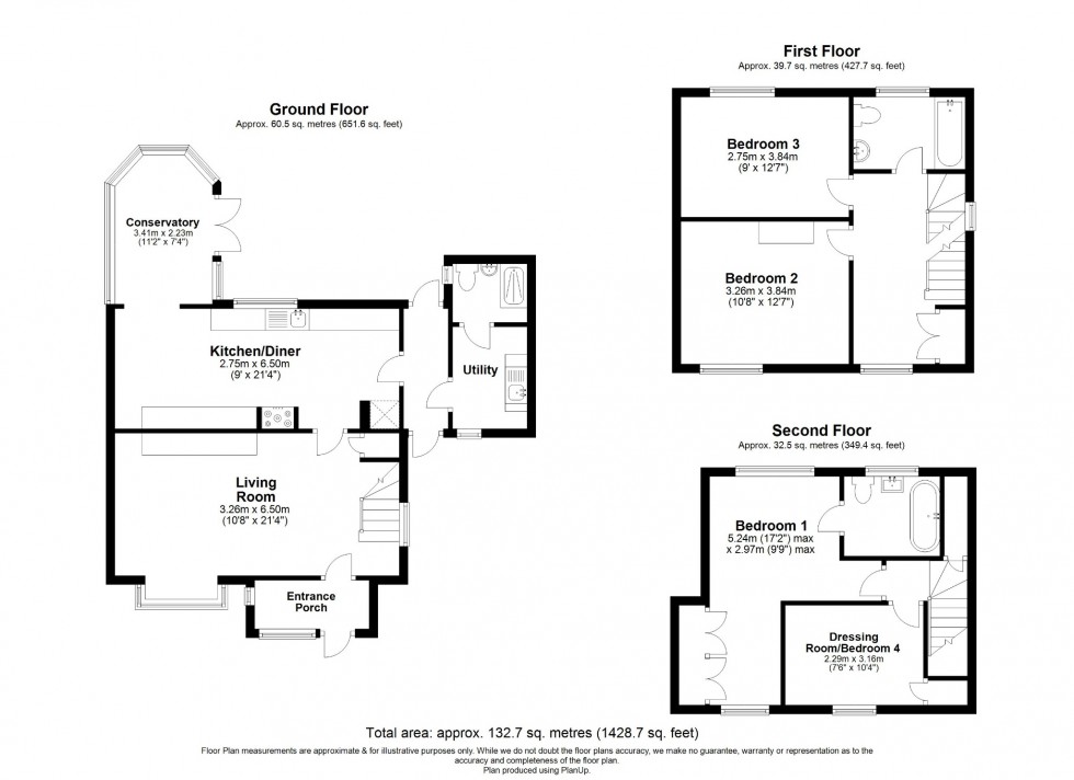 Floorplan for Gosmore Ley Cottage