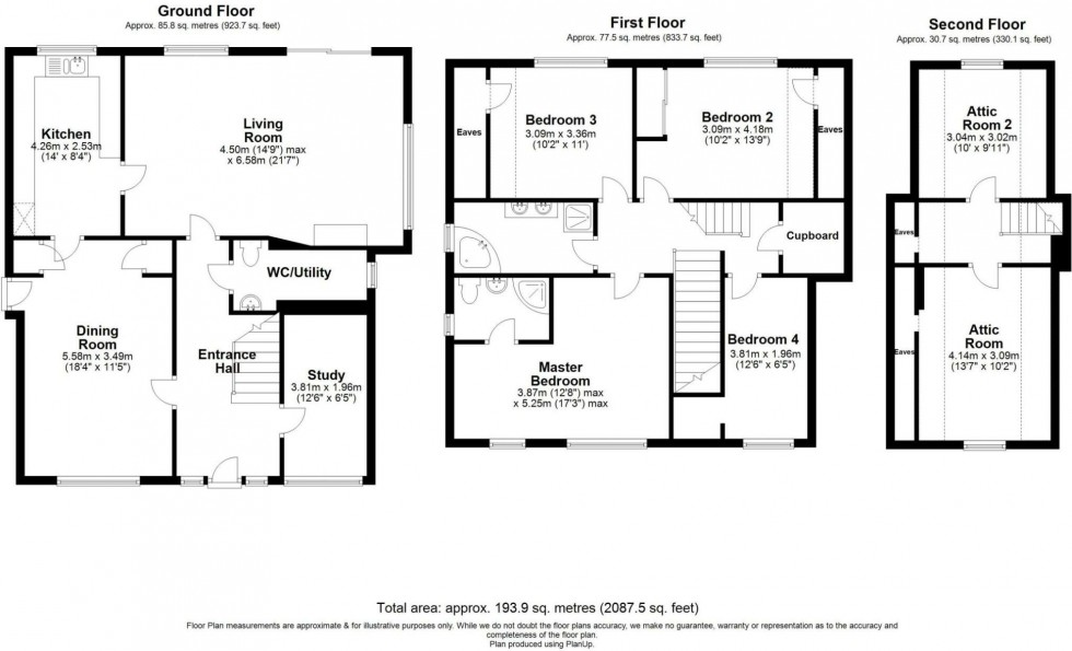 Floorplan for Back Lane, Preston, Hitchin, Hertfordshire, SG4