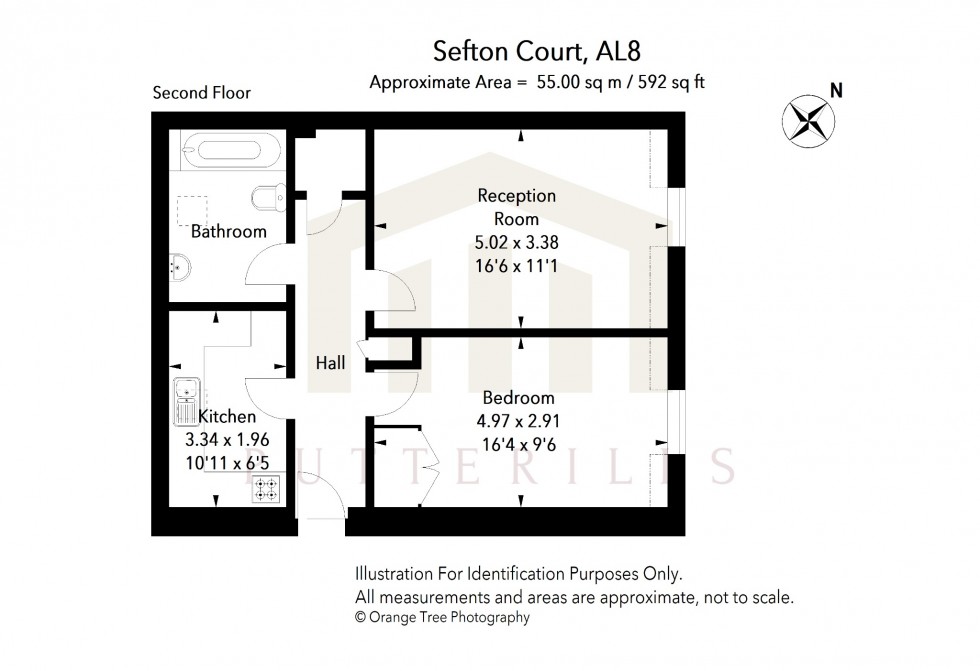 Floorplan for Sefton Court, Welwyn Garden City, Hertfordshire, AL8