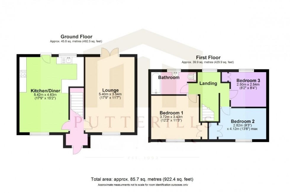 Floorplan for Tower Close, Little Wymondley, Hitchin, Hertfordshire, SG4