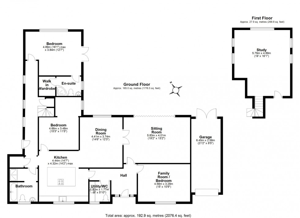 Floorplan for Burnham Close, Welwyn, Hertfordshire, AL6
