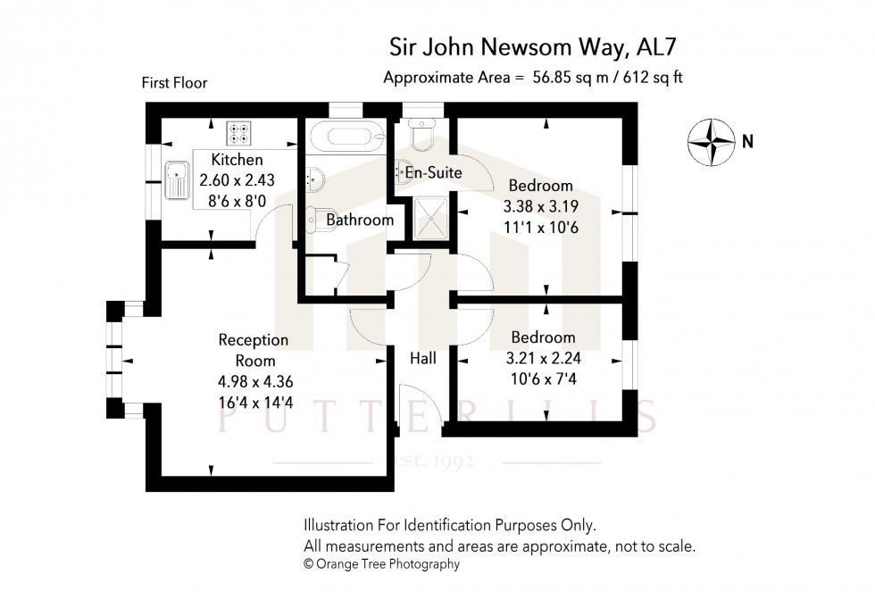 Floorplan for Sir John Newsom Way, Welwyn Garden City, Hertfordshire, AL7
