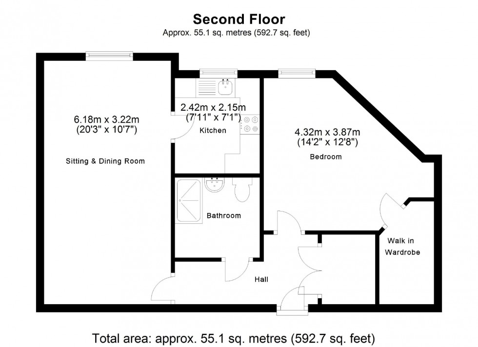 Floorplan for Knebworth, Hertfordshire