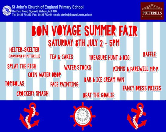 8th July: St John's School Summer Fair, Digswell