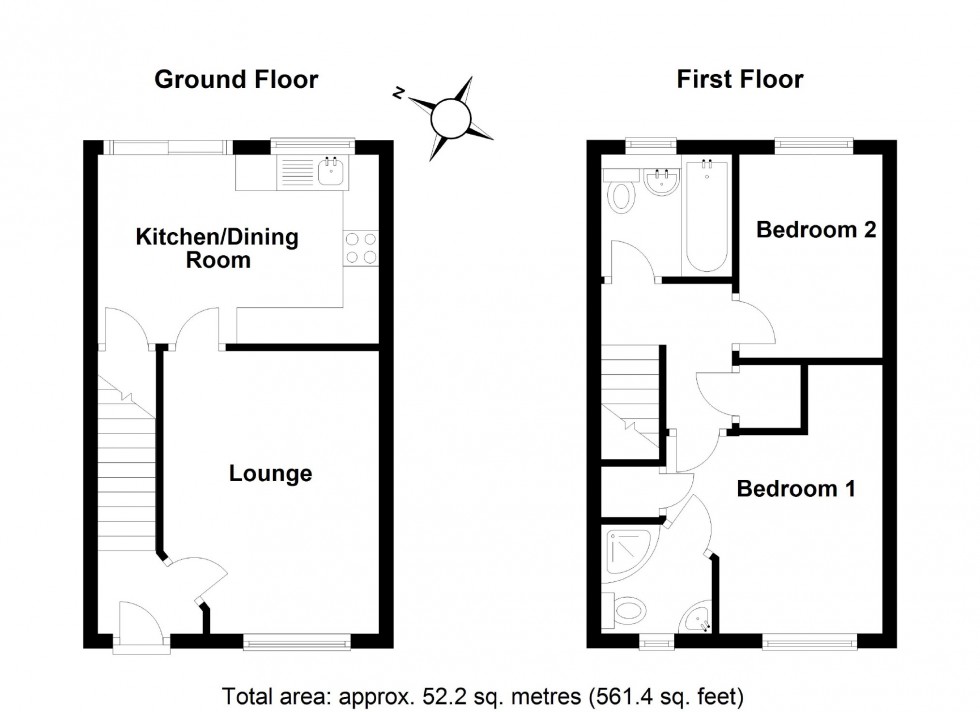 Floorplan for Great Ashby, Stevenage, Hertfordshire